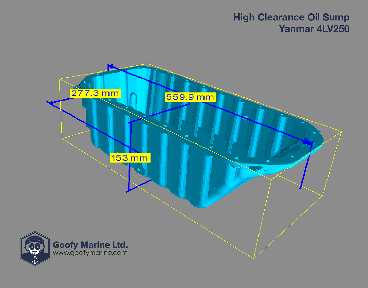 Goofy Marine Low Clearance Oil Sump (For Yanmar 4LV250)